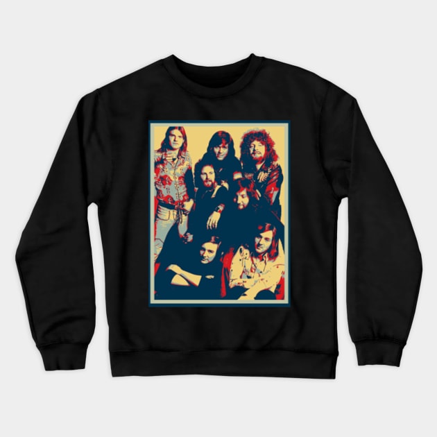 Xanadu Vibes Light Orchestra Band Tees, Let Your Style Dance to the Rock Symphony Crewneck Sweatshirt by Aliens Tiles